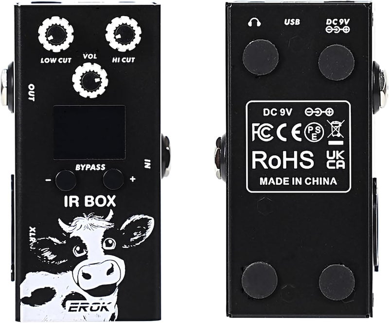 EROK Speaker Cabinet Simulator Pedal with IR Loader, 9-Band EQ & 32 Presets - Guitar/Bass Impulse Response Processor, Third-Party IR Files Support, Studio/Stage Use - Image 4